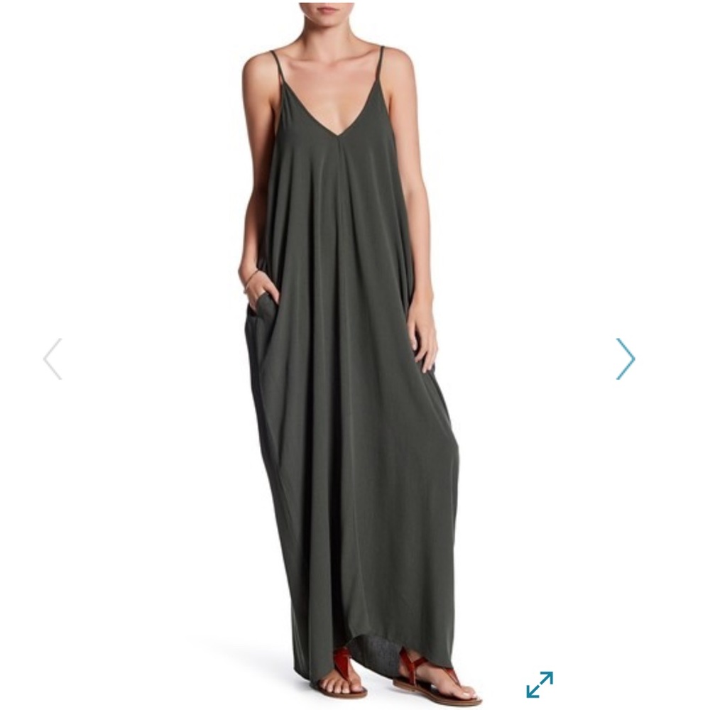 Boho Maxi Dress with Pockets M/L NWT